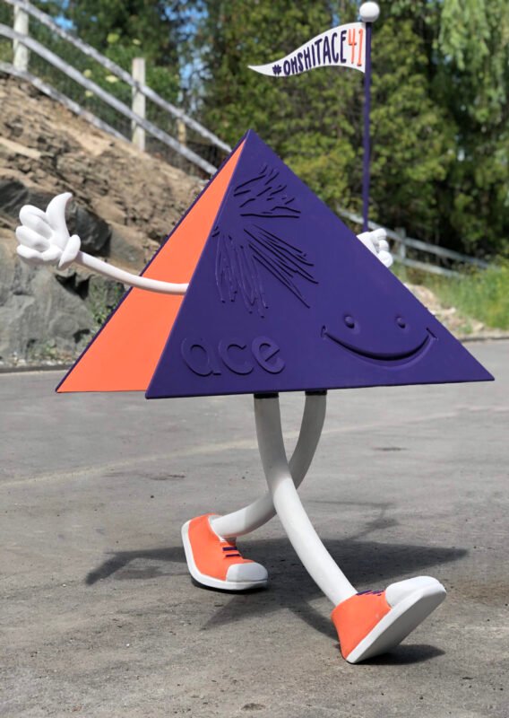 Event Mascot ACE Awards mascot experiential photo both for ACE Award show. Custom Art Creations.