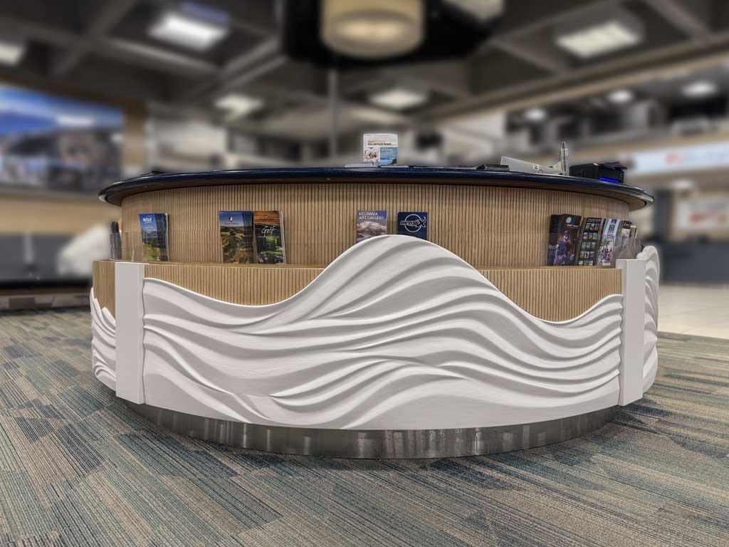 Tourism Kelowna Kiosk - Sculpted Reliefs PROJECT TourismKelowna SummerTotal