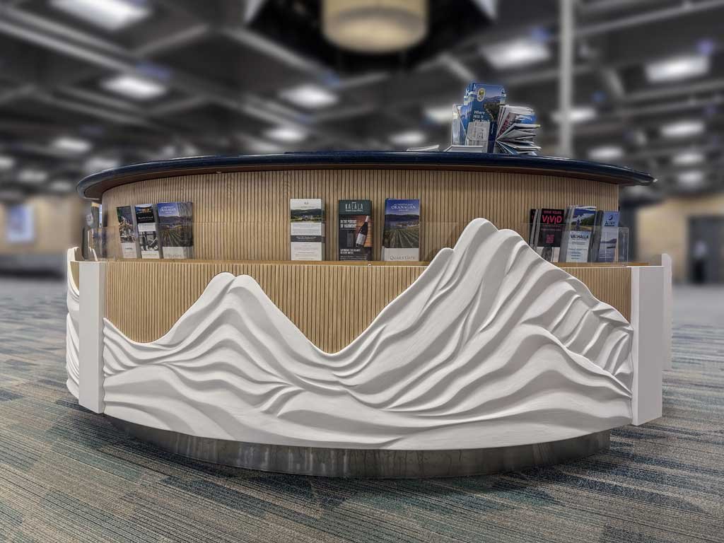 Tourism Kelowna Kiosk - Sculpted Reliefs PROJECT TourismKelowna WinterTotal