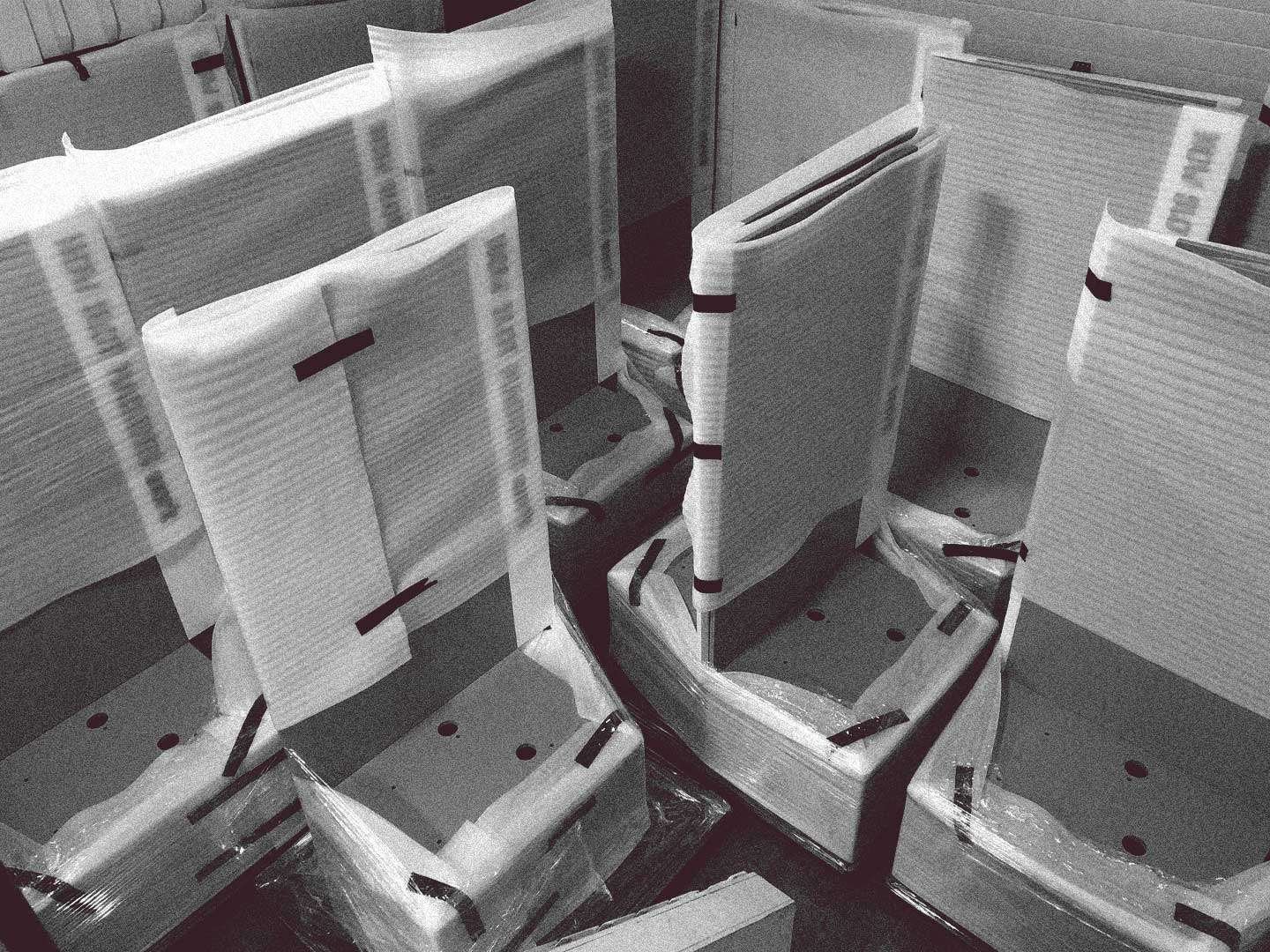 AGLC_Display_Fabrication Retail display fabrication of slot machine displays packaged ready for shipment.