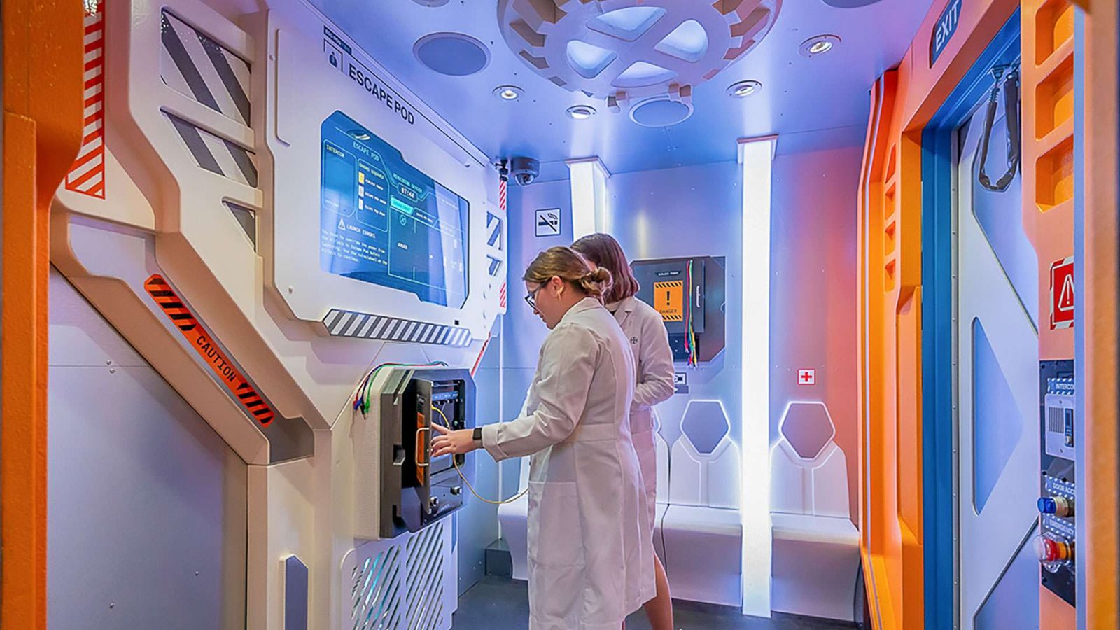 Bayer_Brand_Activations Scientists in an futuristic laboratory escape game used for immersive brand activations.