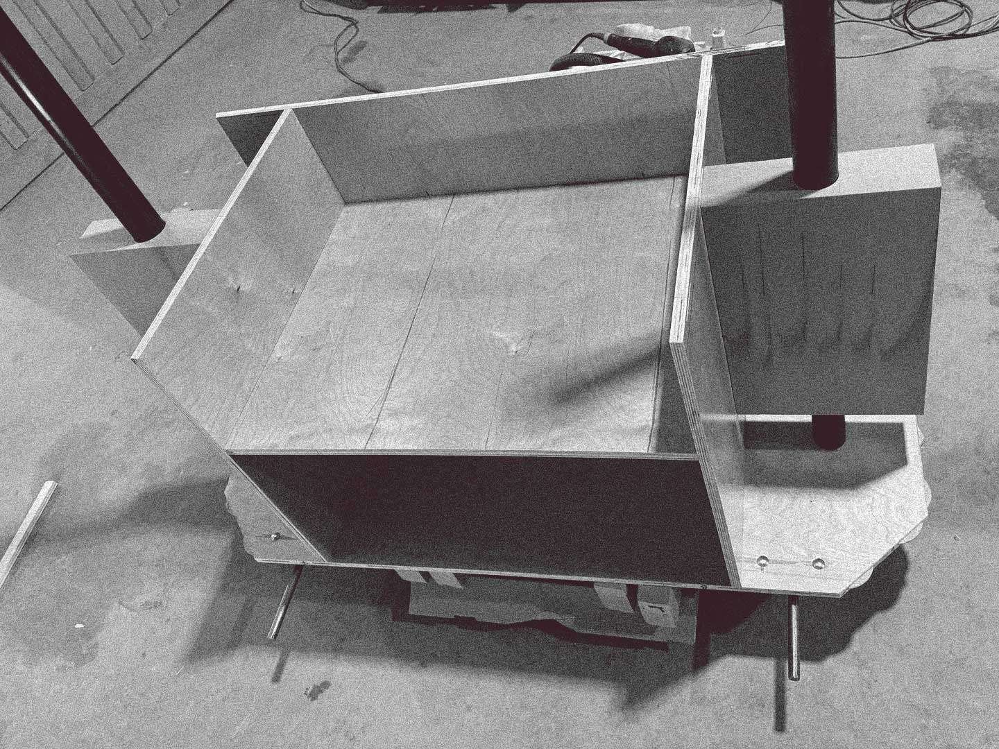 PHLUR_Sephora_Fabrication_Base_Cabinet Event cart base cabinet fabrication process.