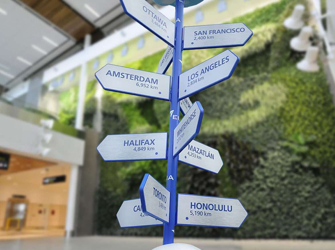 Edmonton International Airport destination sign & event photo op.
